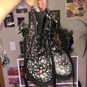 Floral Combat Boots!